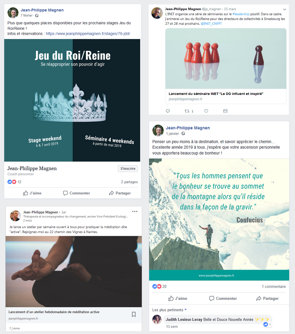 Social media EarlySpider Jean Philippe Magnen gestalt therapeute